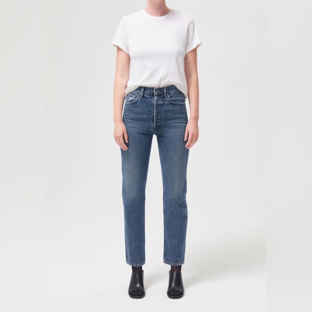 Agolde 90s Pinch Waist High Rise Straight Jeans in Portrait